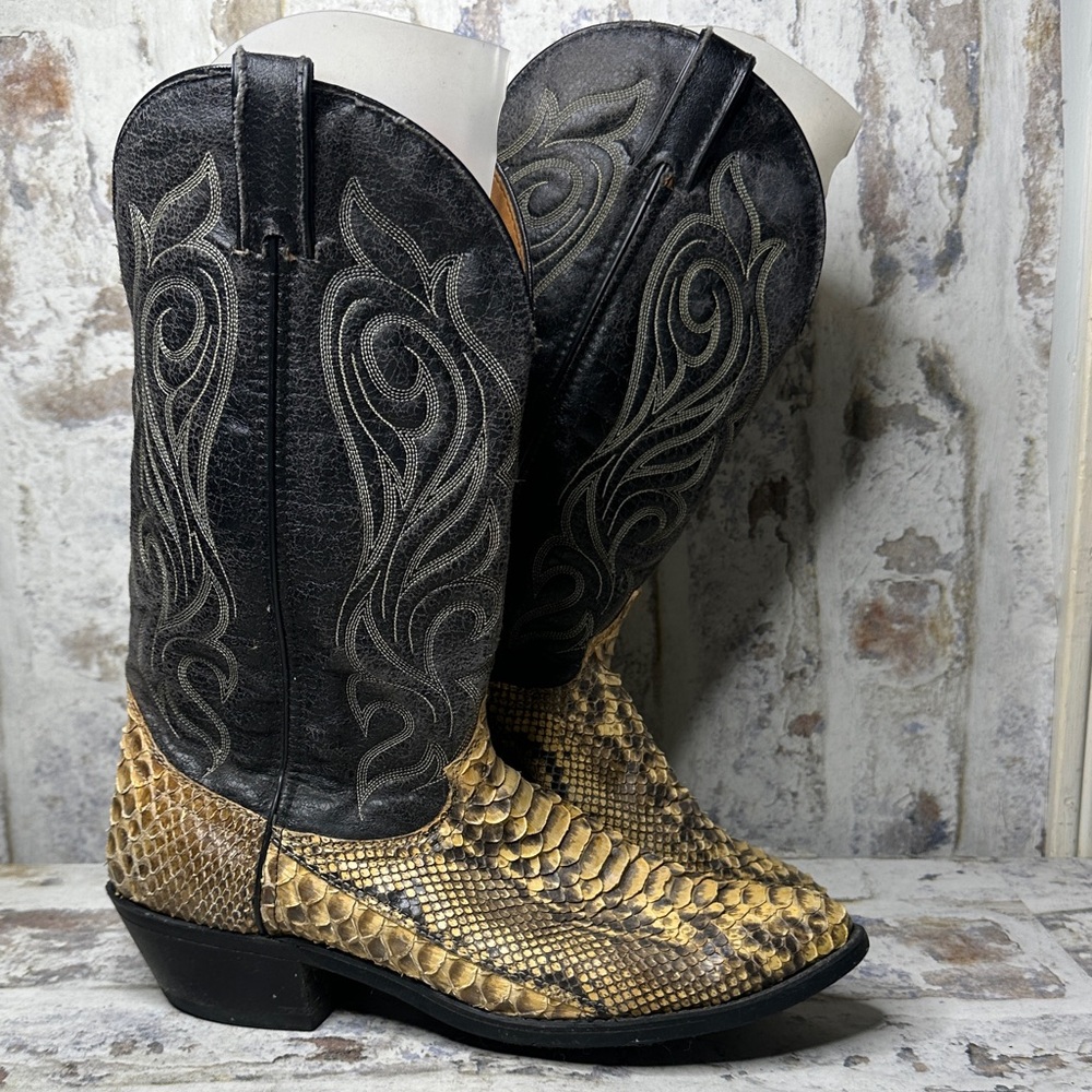 Vintage Laredo Python Western Boots 10ee - image 1